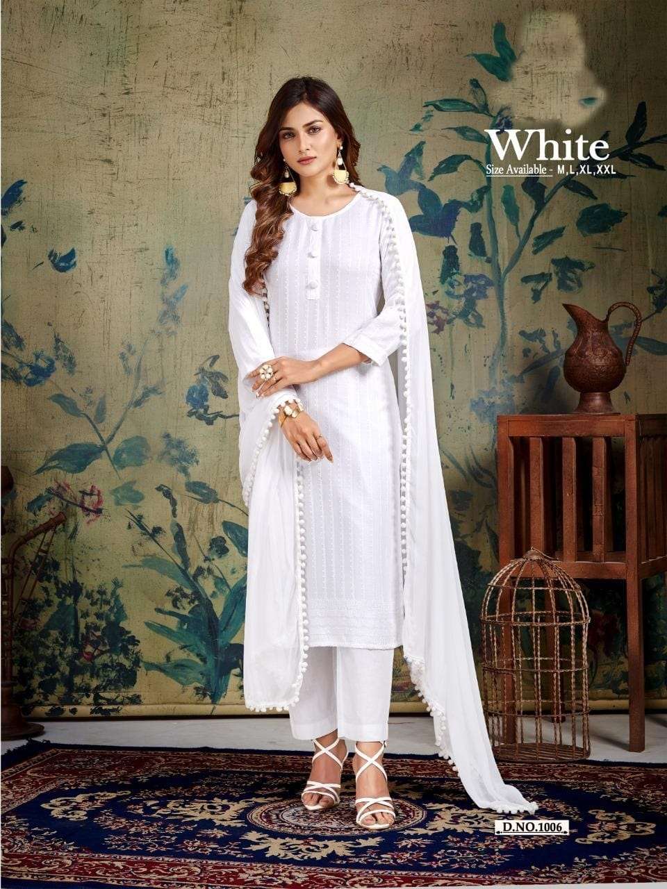 White By Poonam Designer 1001 To 1006 Series Beautiful Stylish Festive Suits Fancy Colorful Casual Wear & Ethnic Wear & Ready To Wear Pure Rayon Printed Dresses At Wholesale Price